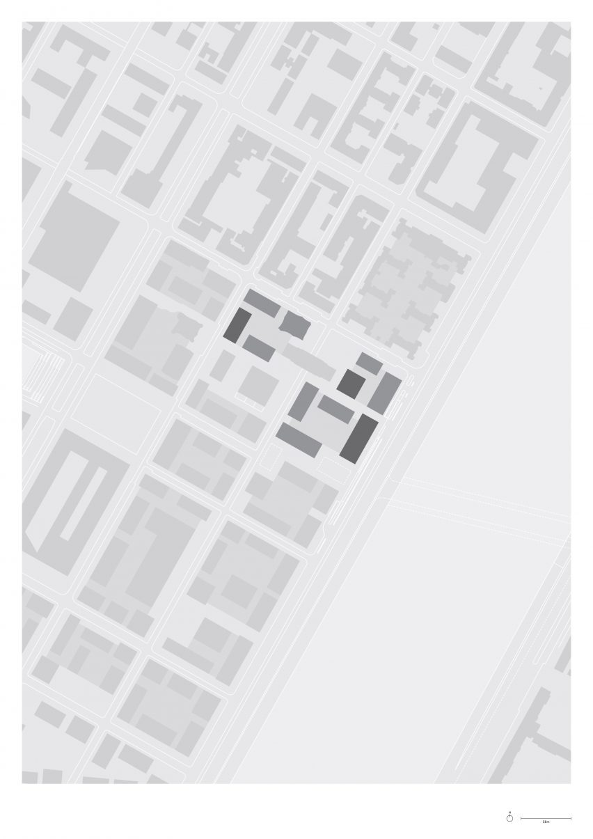 Site plan of Lyon Confluence by David Chipperfield Architects