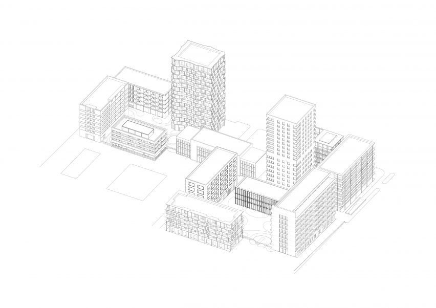 Masterplan diagram of Lyon Confluence by David Chipperfield Architects