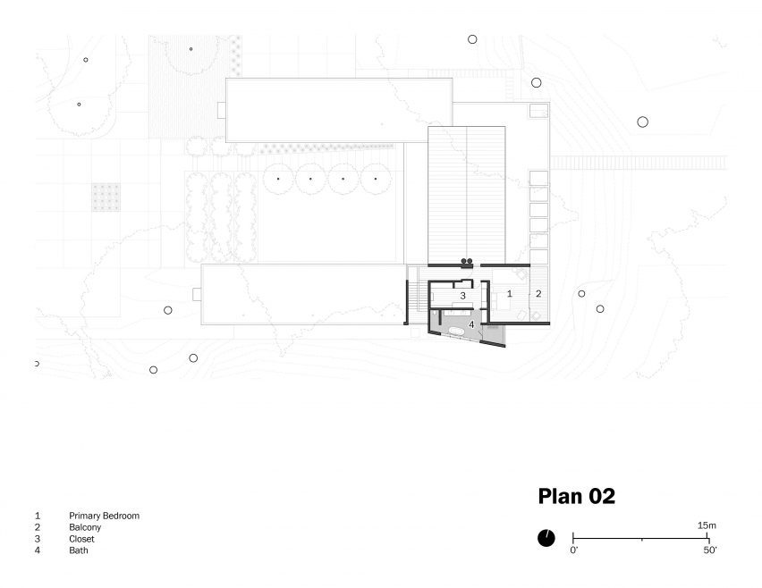 Second Floor Plan Lakeside retreat by Miró Rivera Architects