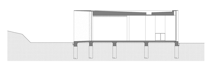 Section of Grey House by Adam Kane Architects