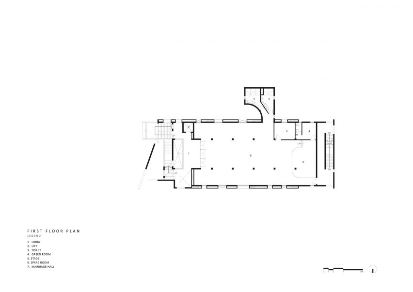 Plan of Adisaptagram Society Hall by Abin Design Studio