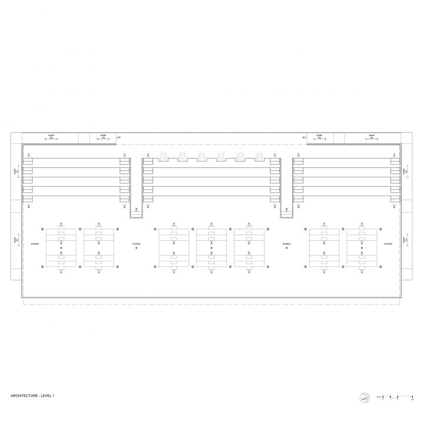First floor plan Mexican Grandstand by Aidia Studio