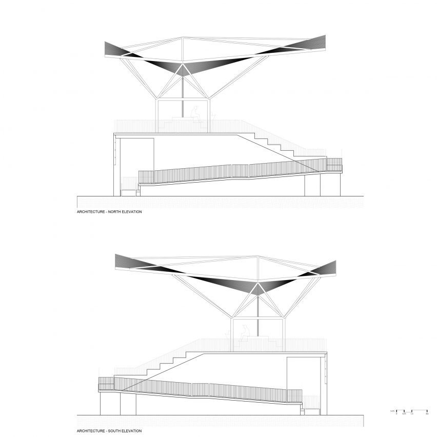 Elevations 1 Mexican Grandstand by Aidia Studio