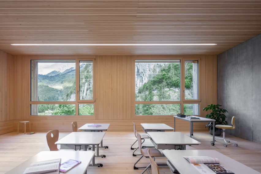 School in Au by Bernardo Bader Architekten