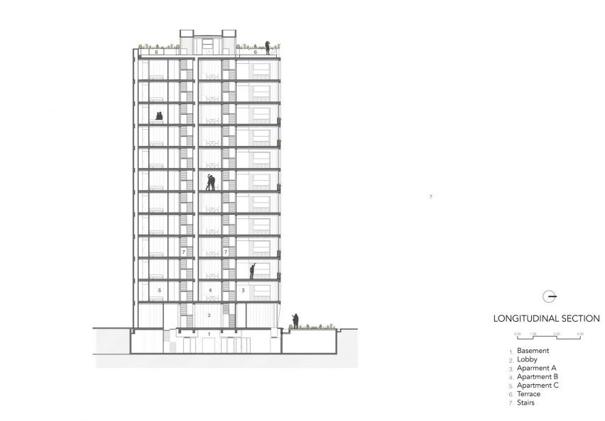 Section Tonalá 15 by CRB Arquitectos