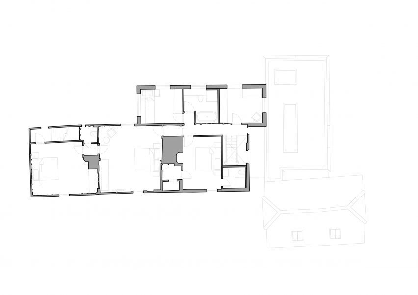 First floor plan of Flint Farm by Will Gamble Architects