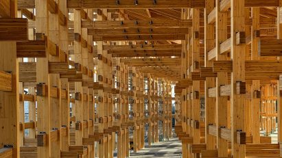 The Grand Ring construction for Expo 2025 Osaka by Sou Fujimoto Architects