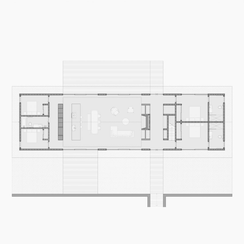 Floor plan Catskills house by Group Projects