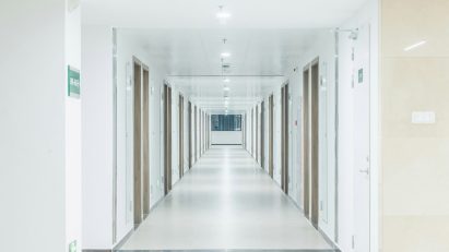Harsh hallway lighting