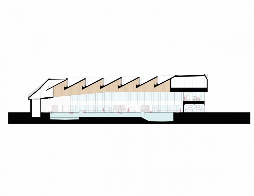 Section təməsew̓txʷ Aquatic and Community Centre by HCMA