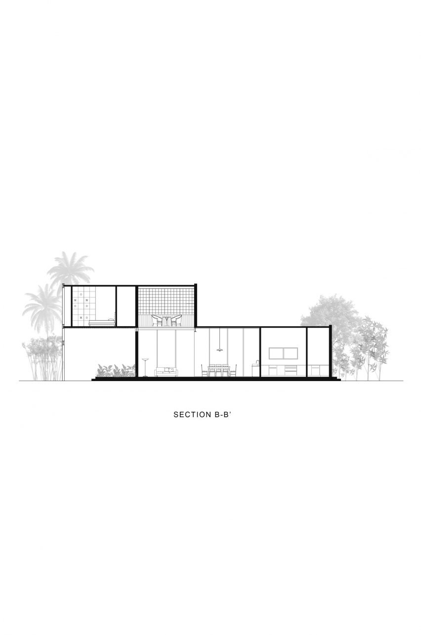 Section of House XO in Kerala by 3dor Concepts