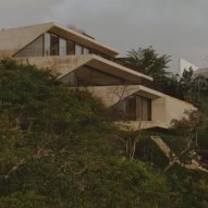 Mexican cliffside house
