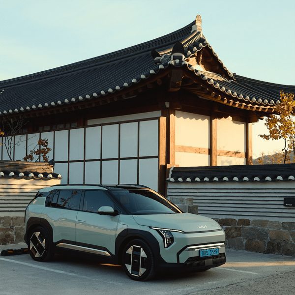 Kia car outside Muuun hotel in South Korea