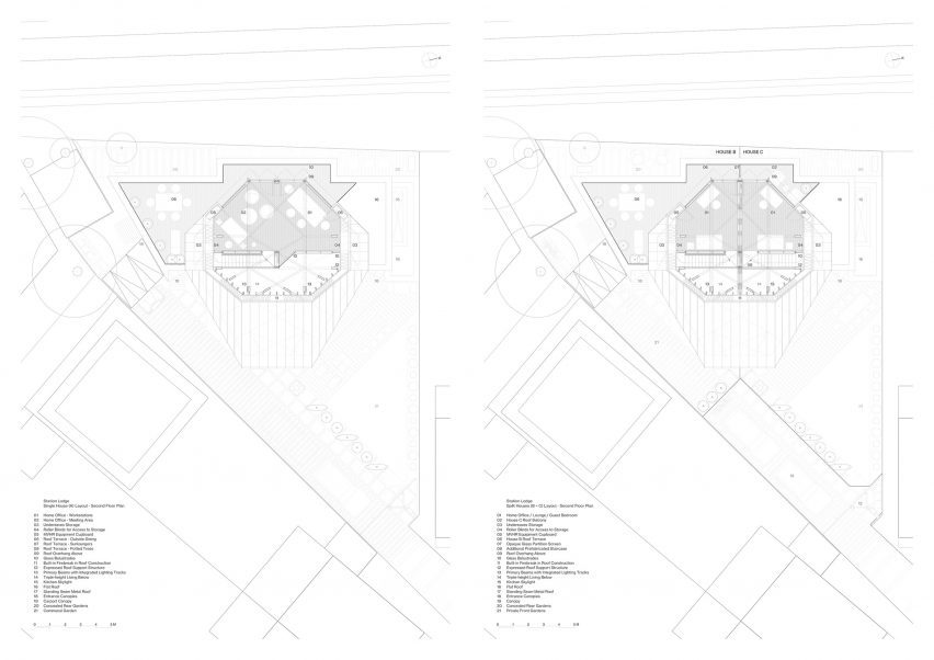 Second floor plan Station Lodge by Lacey & Salkytov