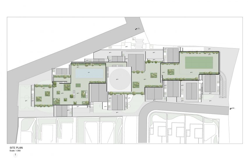 Plan of Marbella Residential Complex by Hooba Design Studio