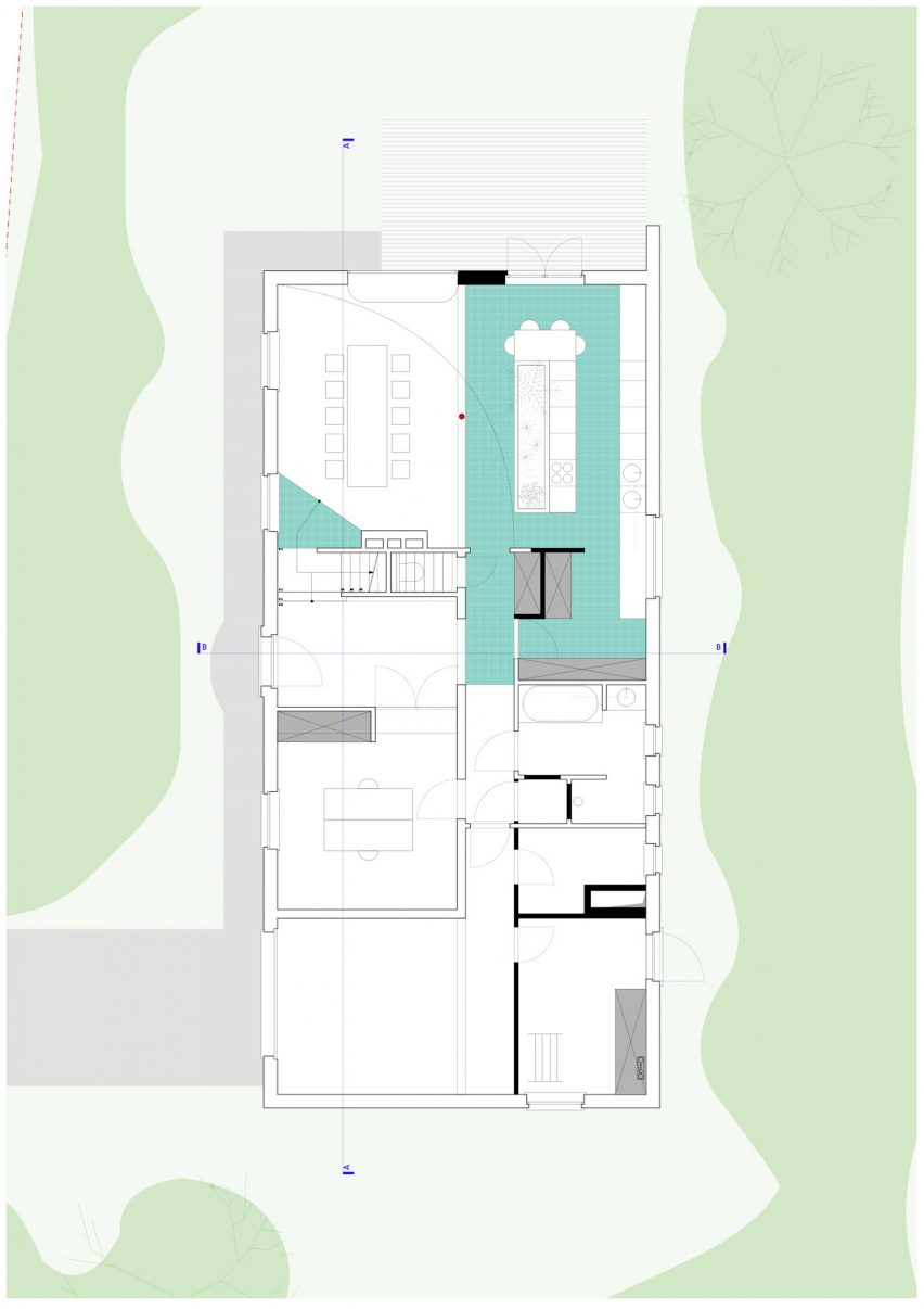 Ground floor plan Lamat House by Objekt Architecten