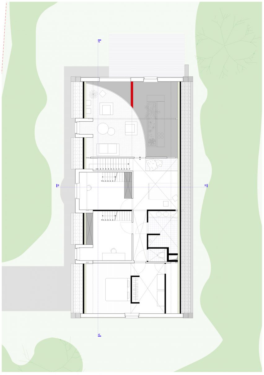 First floor plan Lamat House by Objekt Architecten