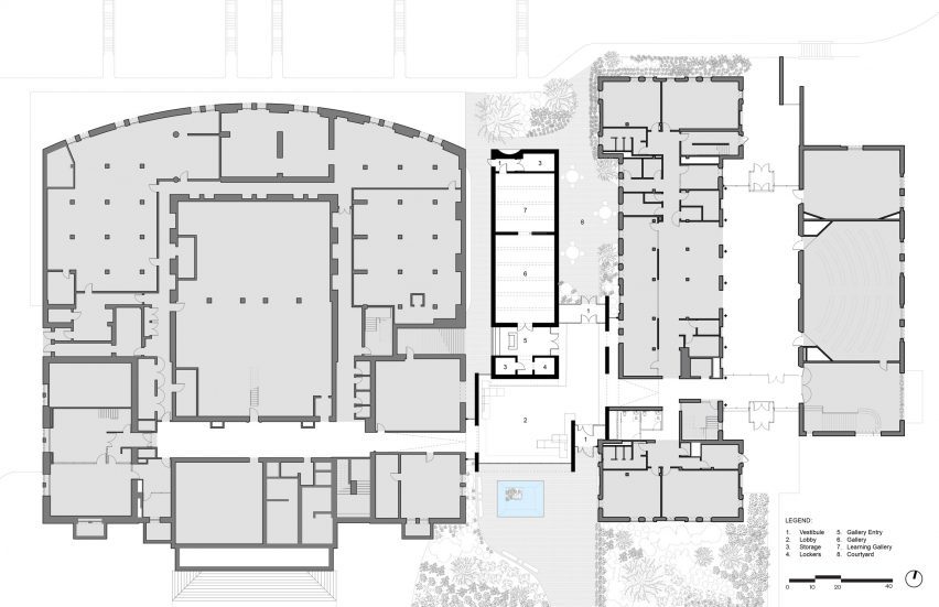 Floor plan Wesleyan University Art Gallery by Peterson Rich Office
