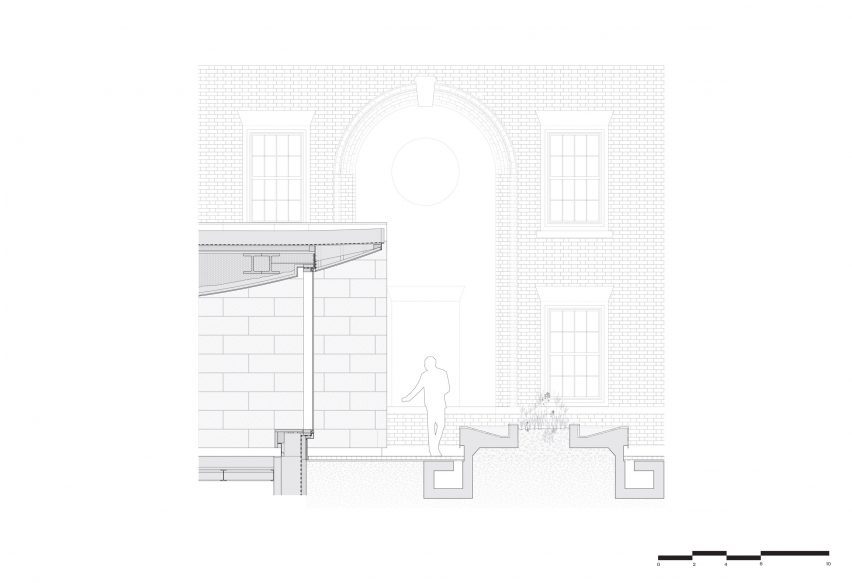Section detail Wesleyan University Art Gallery by Peterson Rich Office