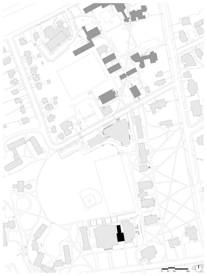 Site plan Wesleyan University Art Gallery by Peterson Rich Office