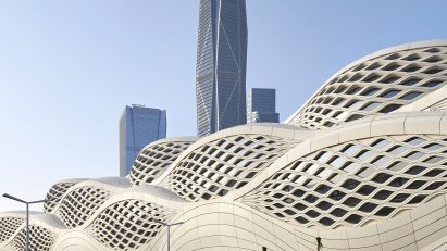 King Abdullah Financial District Metro Station by Zaha Hadid Architects