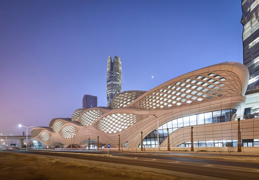 King Abdullah Financial District Metro Station by Zaha Hadid Architects