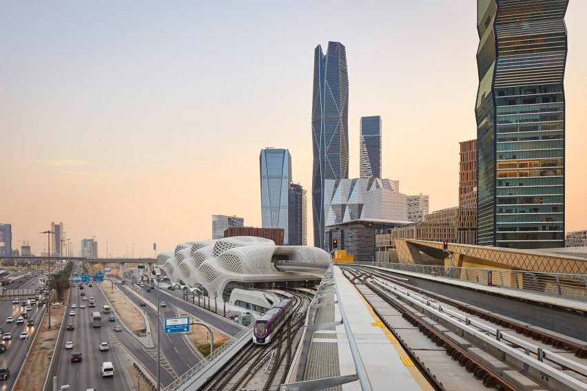 King Abdullah Financial District Metro Station by Zaha Hadid Architects