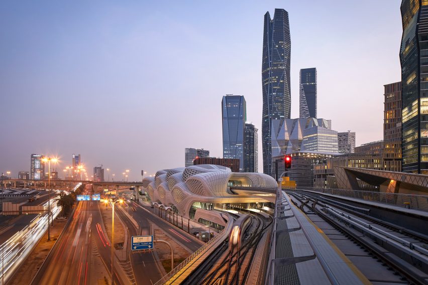 King Abdullah Financial District Metro Station by Zaha Hadid Architects