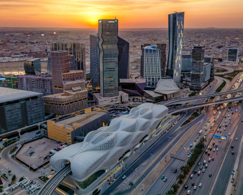 King Abdullah Financial District Metro Station by Zaha Hadid Architects