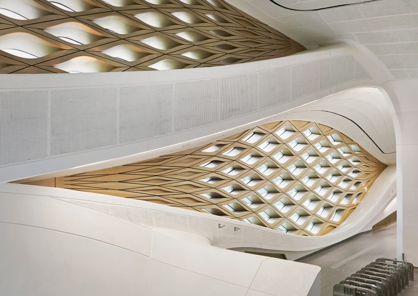 King Abdullah Financial District Metro Station by Zaha Hadid Architects