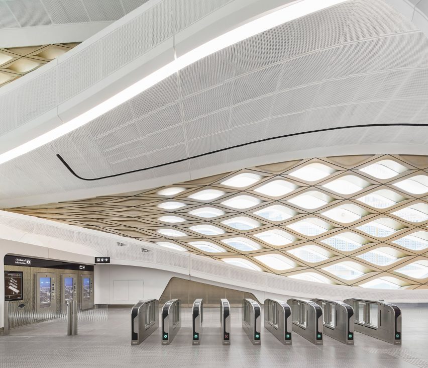 King Abdullah Financial District Metro Station by Zaha Hadid Architects