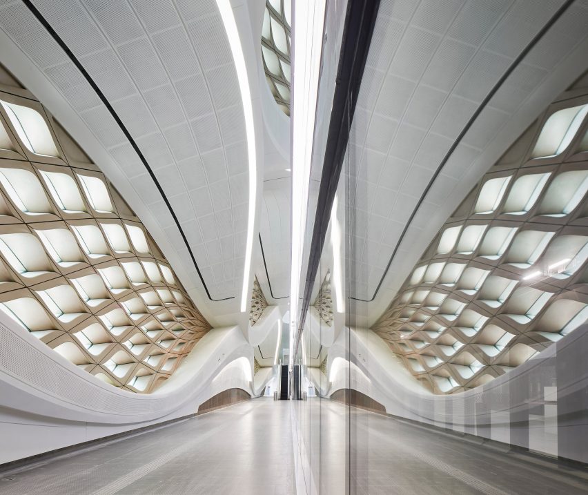 King Abdullah Financial District Metro Station by Zaha Hadid Architects