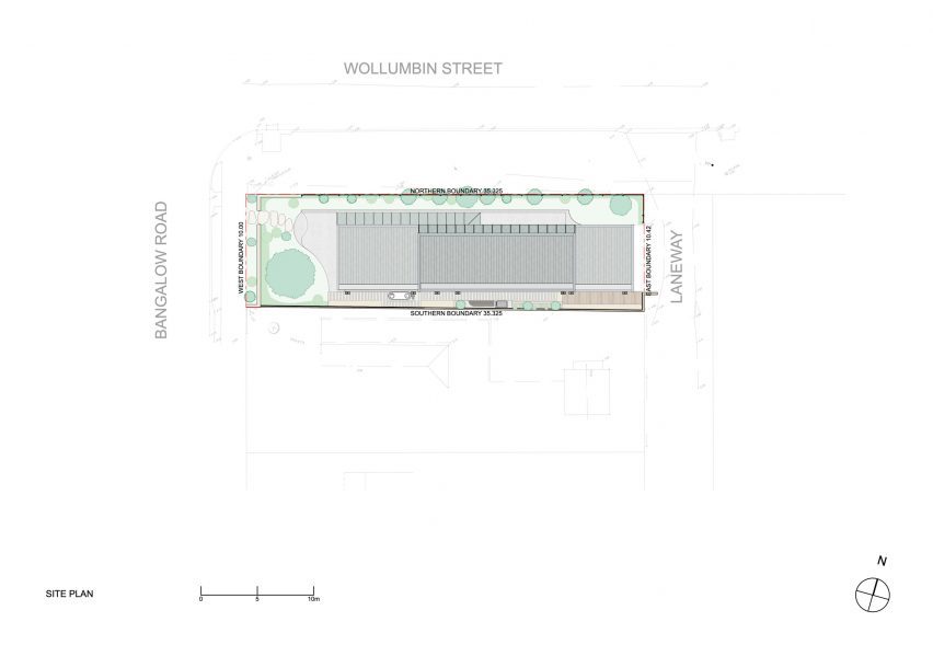 Site plan Bangalow Road House by Son Studio