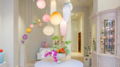 Helle Mardahl opens candy-coloured glassware store in former home of Danish royal jeweller
