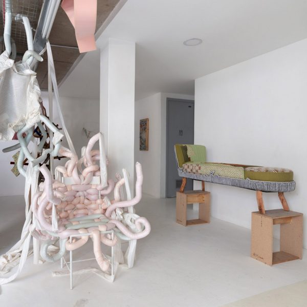 Photo of Nicola West-Morland's foam chair within the Wunders x Breakroom WASTE exhibition