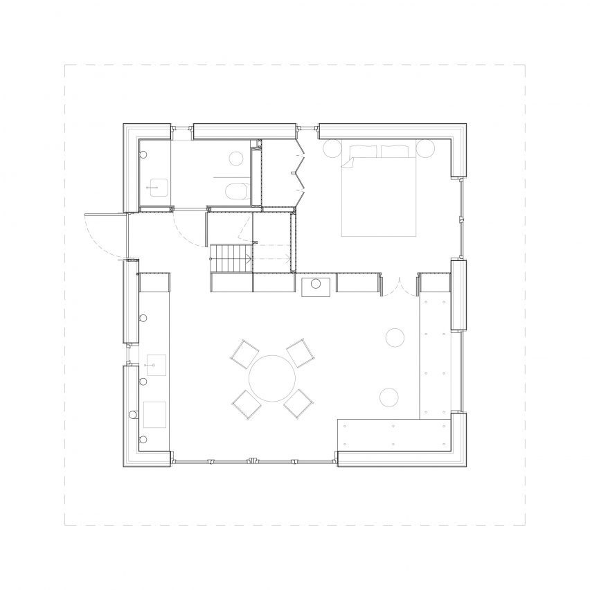 Ground floor plan Hee House by Studio Ellsinger