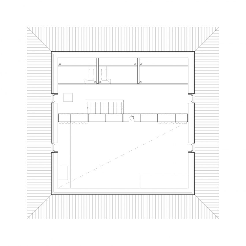 Loft floor plan Hee House by Studio Ellsinger