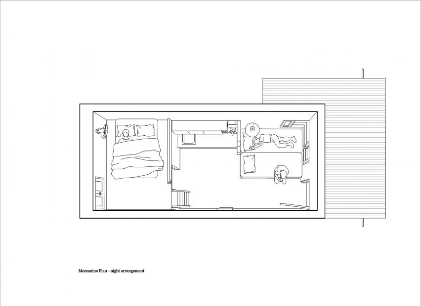 Ground floor plan of Tiny House by Harshit Singh Kothari and Tanvi Jain