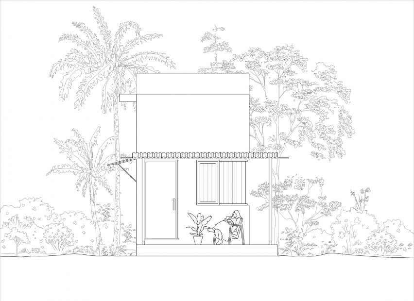Elevation of Tiny House by Harshit Singh Kothari and Tanvi Jain