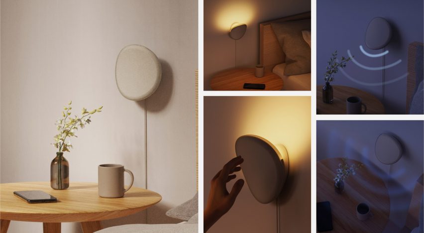 A series of images showing a light tool which aids sleep.