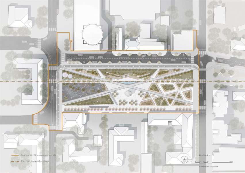 Plan of Uspenska Square by Dmytro Volyk and Ksenia Donetska