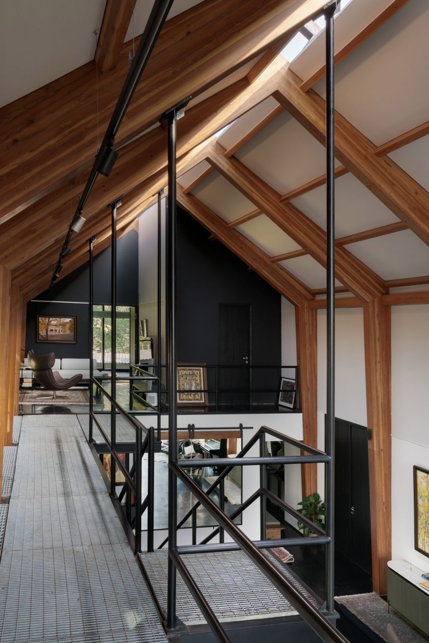 Interiors of India’s “first” mass timber residence by Architecture Discipline