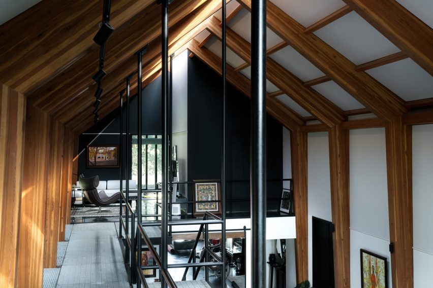 Interiors of India’s “first” mass timber residence by Architecture Discipline