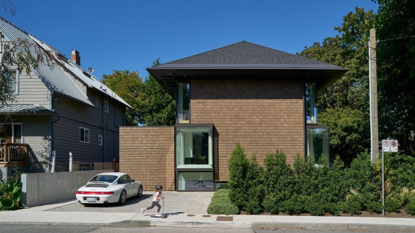Cedar-clad house renovation in Vancouver
