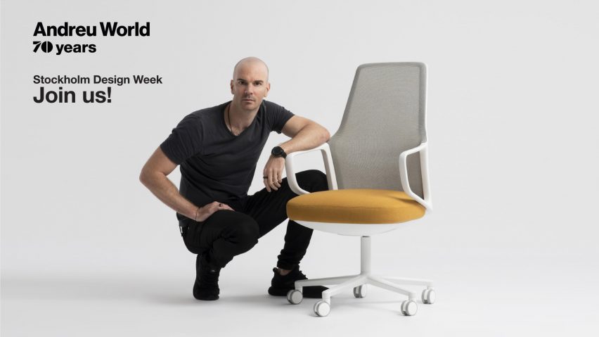 Graphic for Explore Andreu World's latest designs and meet Benjamin Hubert