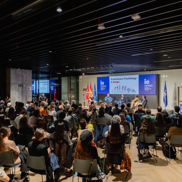 Students attending an IE University lecture
