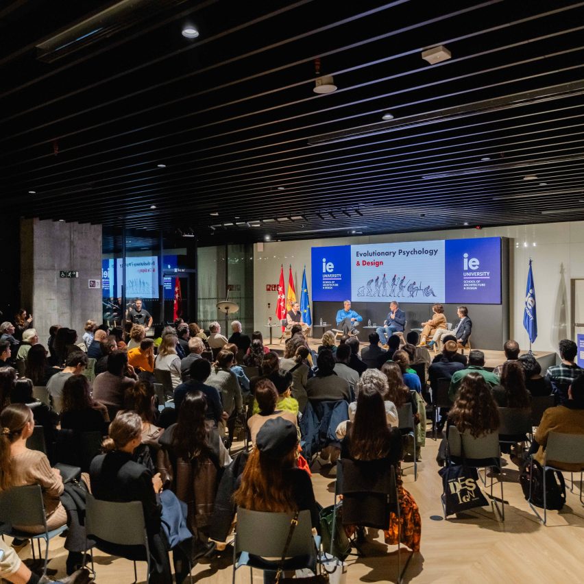 Students attending an IE University lecture