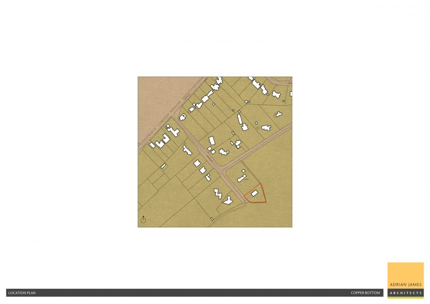 Location plan Copper Bottom by Adrian James Architects