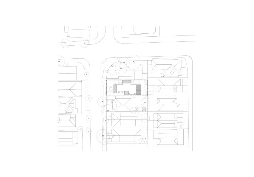Site plan Clifton House by Anthony Gill Architects