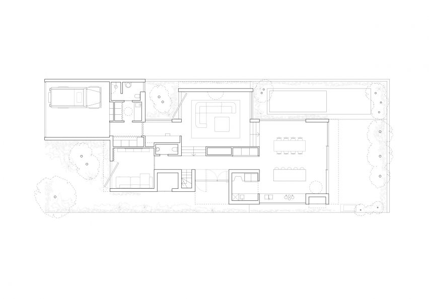 Ground floor plan Clifton House by Anthony Gill Architects